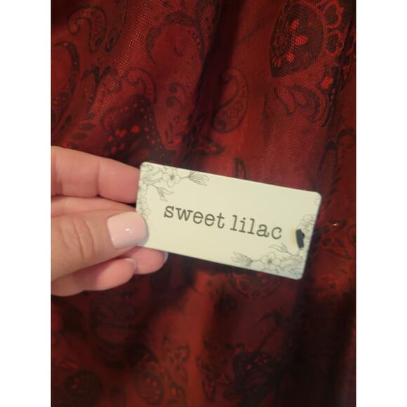 Sweet Lilac Dark Red Black Plus 2x SemiSheer Butterfly Paisley Draped Whimsigoth - Picture 5 of 5